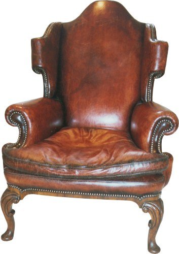 A Georgian Scrolled Wing Back Chair