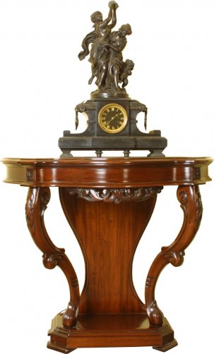 Antique Console Table and Clock