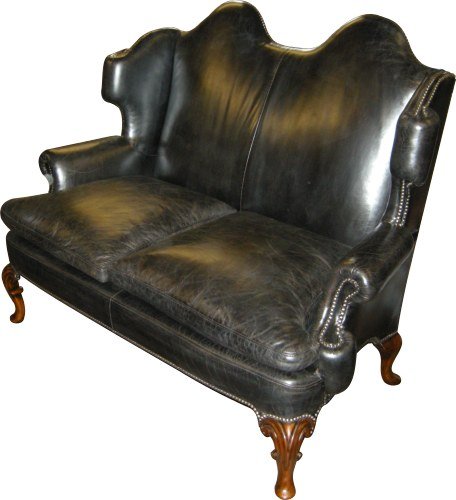 A Georgian Scrolled Wing Backed Settee